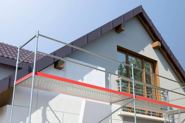 Mise en peinture professionnelle d'une façade de pavillon